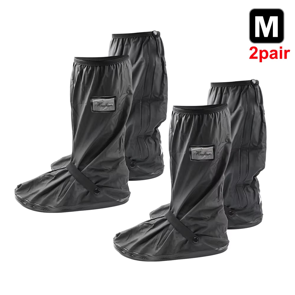 Durable Waterproof Motorcycle Rain Shoe Covers - Non-Slip Boot Protectors for All Weather Adventures