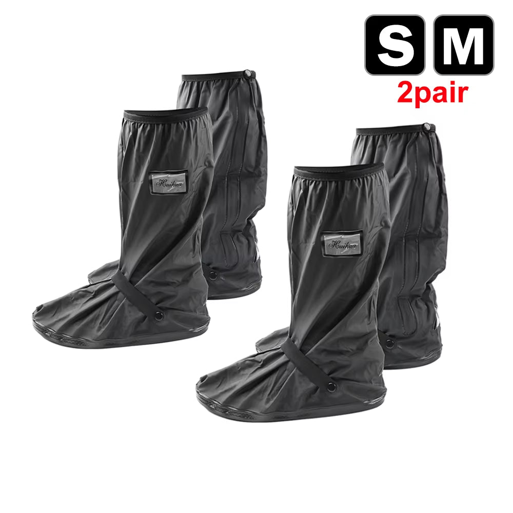 Durable Waterproof Motorcycle Rain Shoe Covers - Non-Slip Boot Protectors for All Weather Adventures