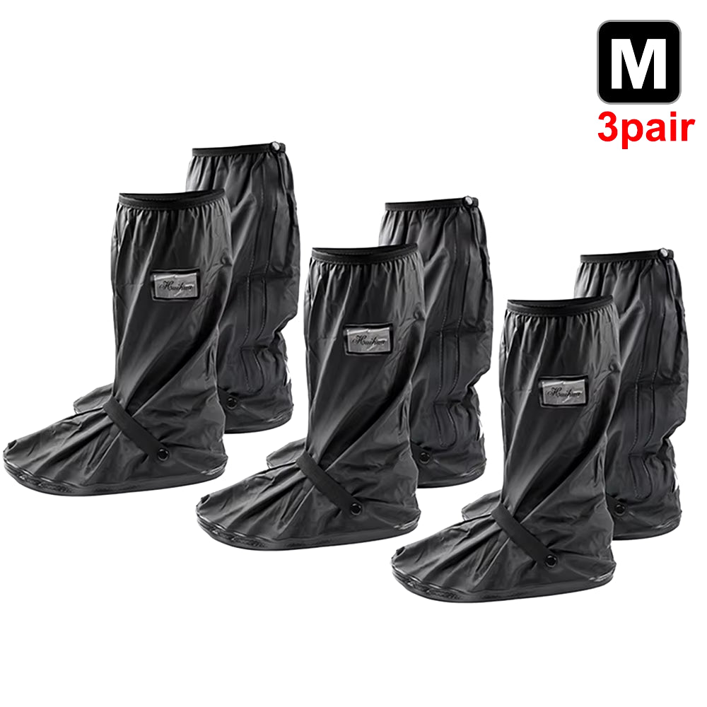 Durable Waterproof Motorcycle Rain Shoe Covers - Non-Slip Boot Protectors for All Weather Adventures