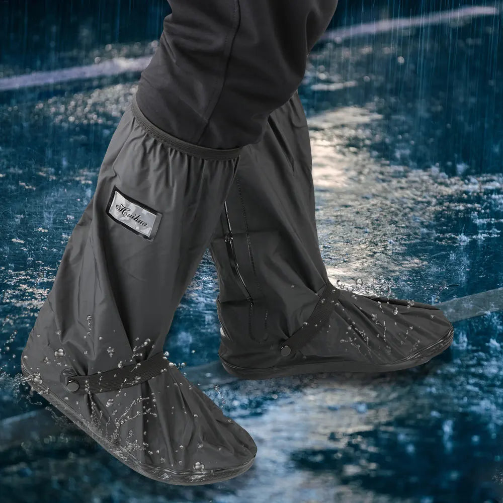 Durable Waterproof Motorcycle Rain Shoe Covers - Non-Slip Boot Protectors for All Weather Adventures