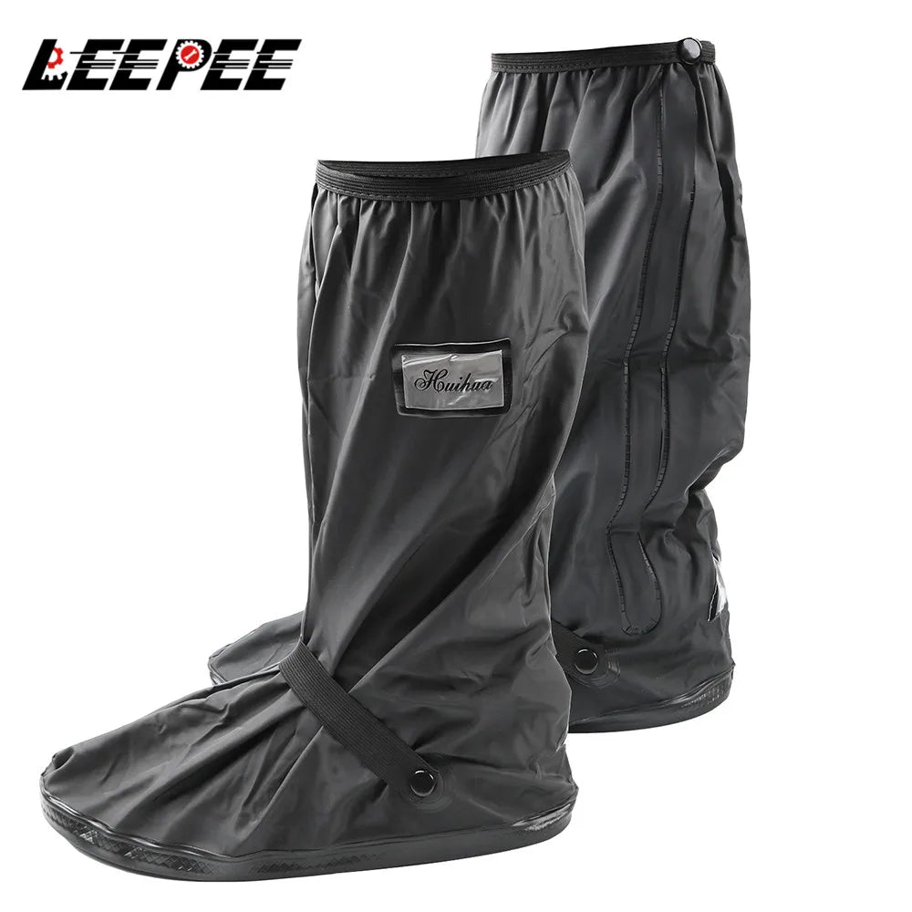 Durable Waterproof Motorcycle Rain Shoe Covers - Non-Slip Boot Protectors for All Weather Adventures