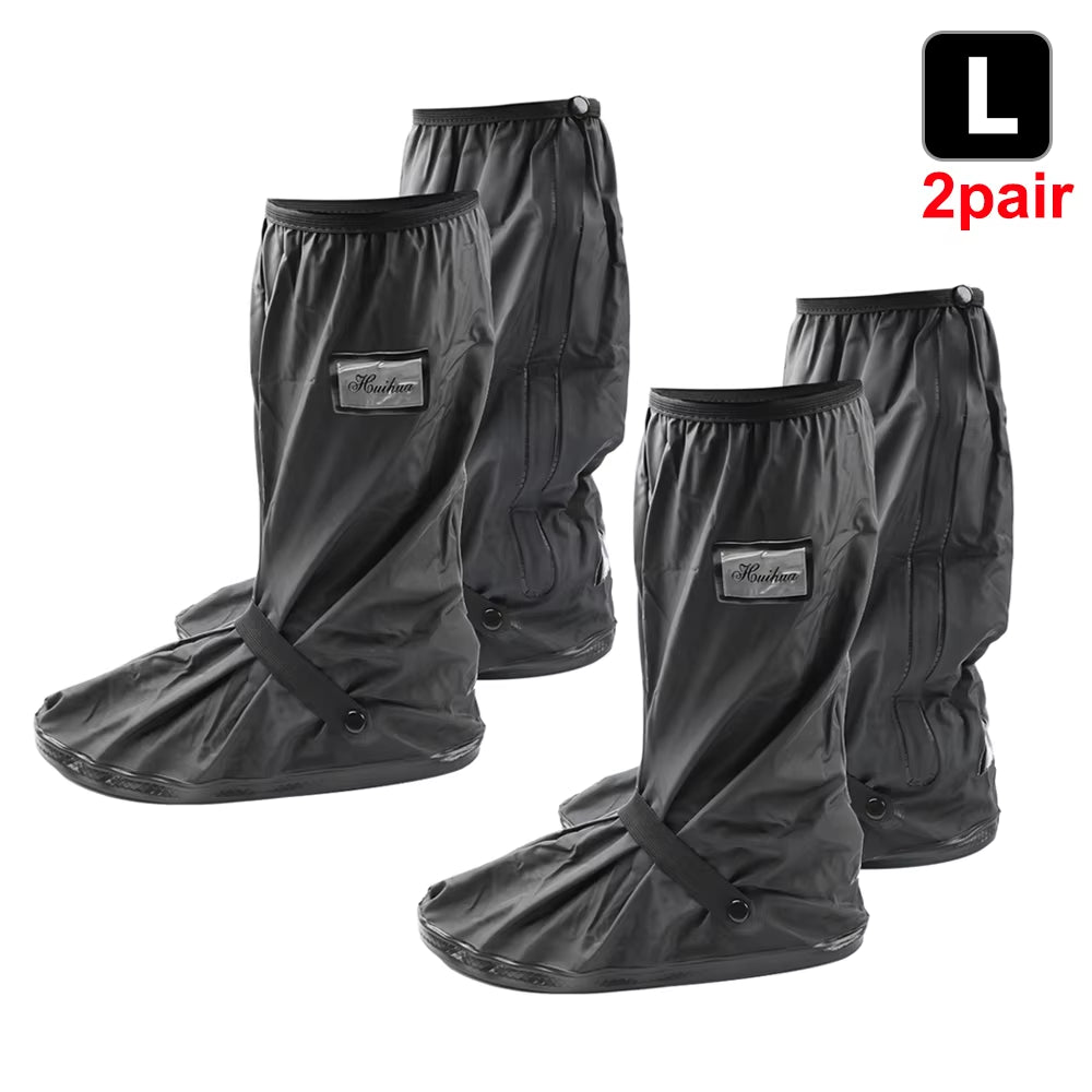 Durable Waterproof Motorcycle Rain Shoe Covers - Non-Slip Boot Protectors for All Weather Adventures