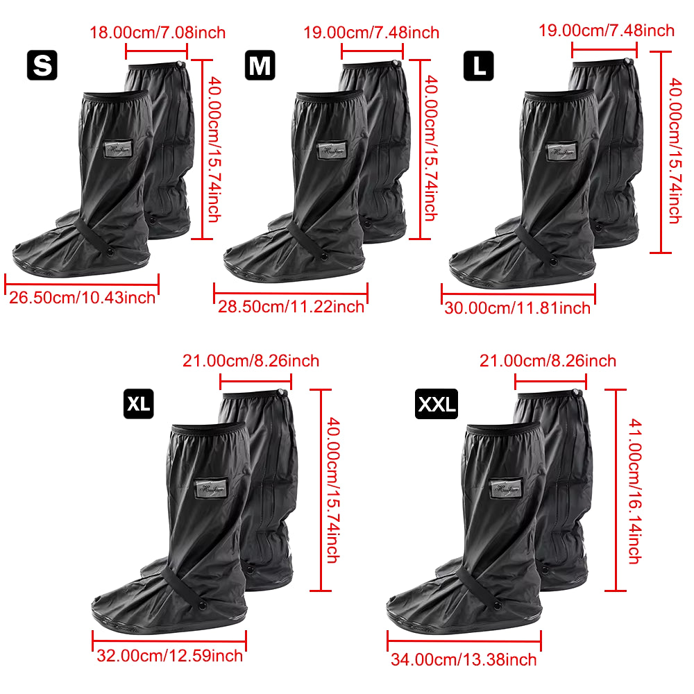 Durable Waterproof Motorcycle Rain Shoe Covers - Non-Slip Boot Protectors for All Weather Adventures