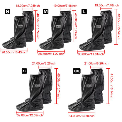 Durable Waterproof Motorcycle Rain Shoe Covers - Non-Slip Boot Protectors for All Weather Adventures