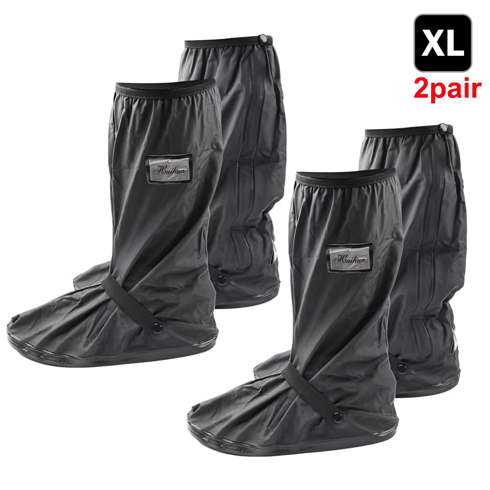 Durable Waterproof Motorcycle Rain Shoe Covers - Non-Slip Boot Protectors for All Weather Adventures