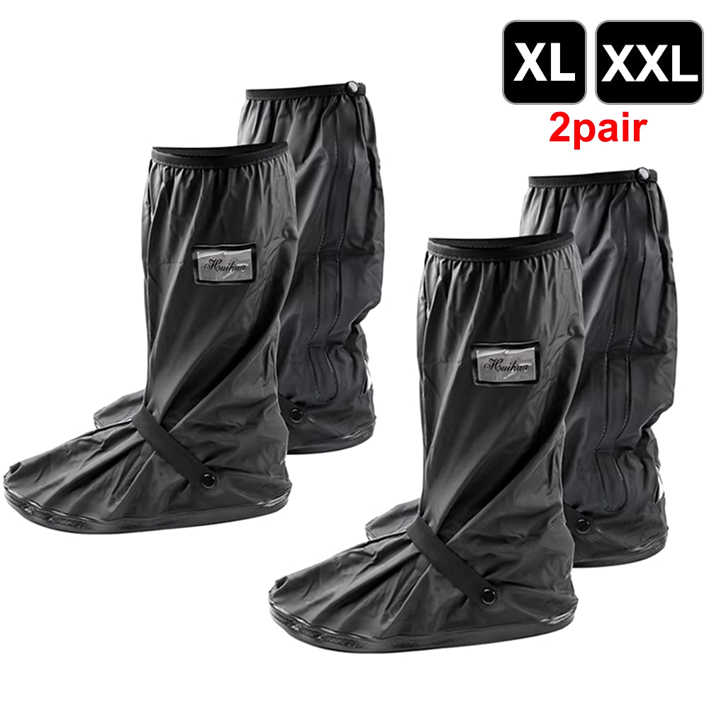 Durable Waterproof Motorcycle Rain Shoe Covers - Non-Slip Boot Protectors for All Weather Adventures