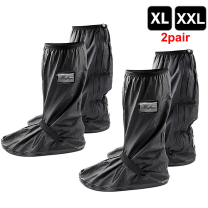 Durable Waterproof Motorcycle Rain Shoe Covers - Non-Slip Boot Protectors for All Weather Adventures